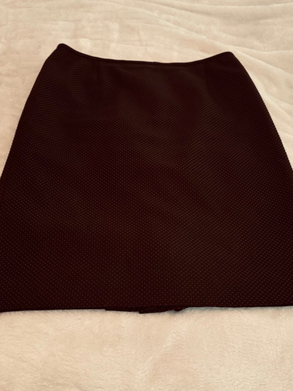 Women's Black Pin Dot Peplum Skirt Set with White Trim - Picture 9 of 16